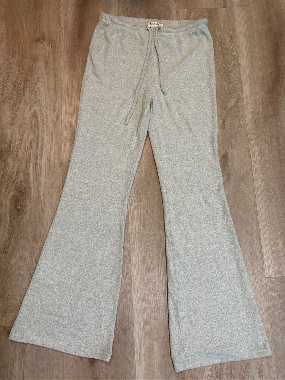Cozy Flared Lounge Pants in Heather Gray